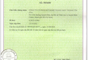 Thang Máy Thành Tín - Khẳng Định Uy Tín Với Giấy Chứng Nhận Đăng Ký Nhãn Hiệu