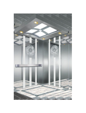 Mẫu Cabin tấm lớn ở giữa inox gương xen inox sọc nhuyễn hai bên 