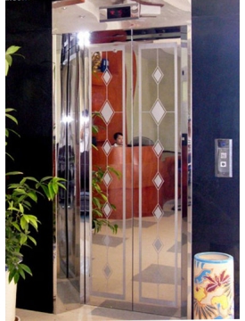 Mẫu cửa tầng inox gương hoa văn hình thoi TT-CWH3