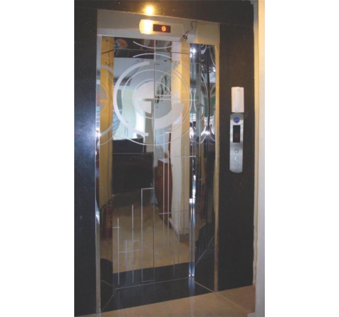 Mẫu cửa tầng inox gương CÓ HỘP ĐÈN -TT-CWH4